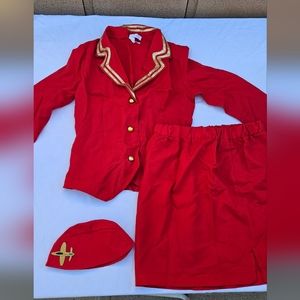 Flight Attendant Halloween or Party Costume Size Medium